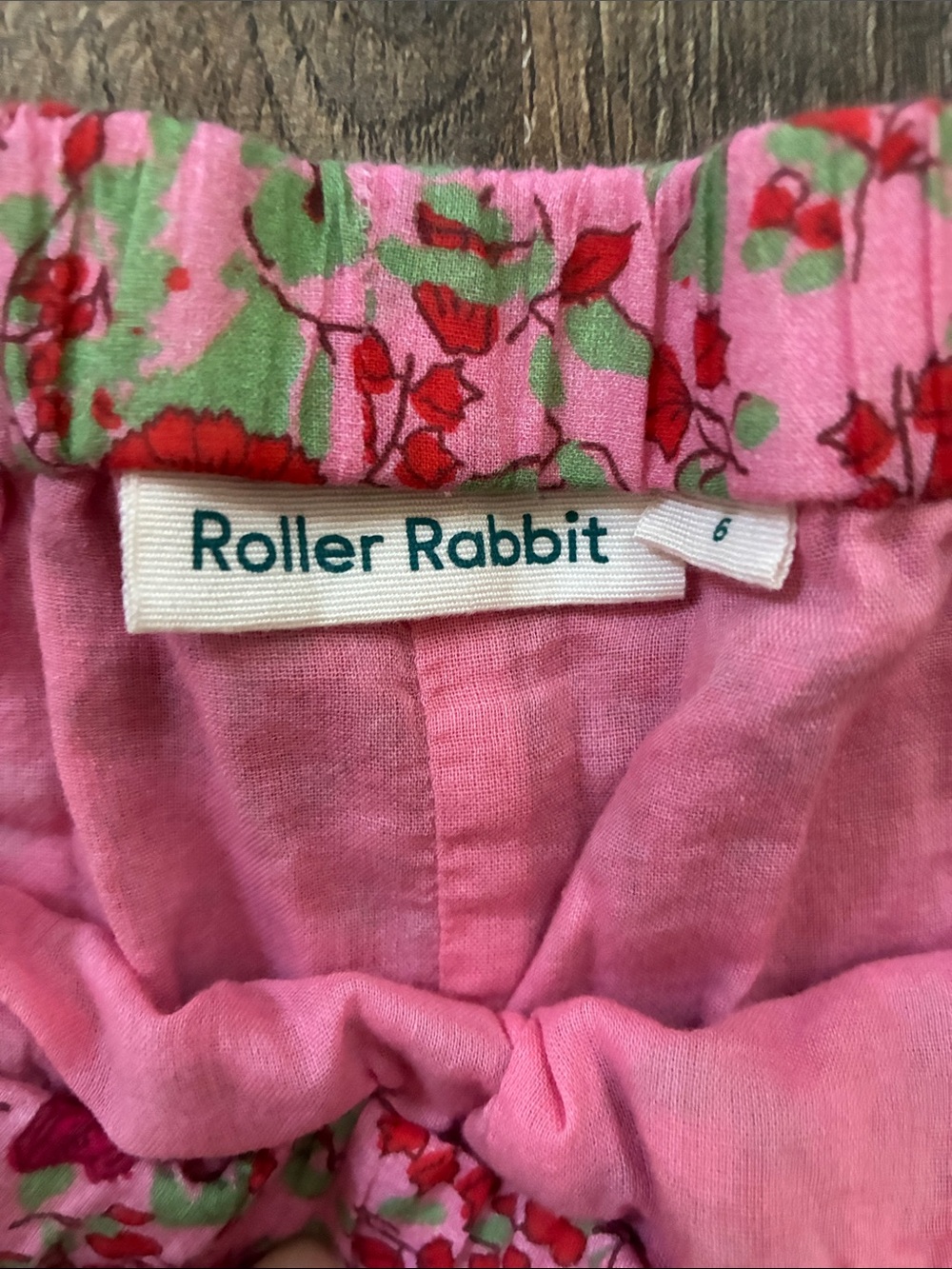 Roller Rabbit Pink Floral Ruffle Hem Skort - Picture 3 of 4